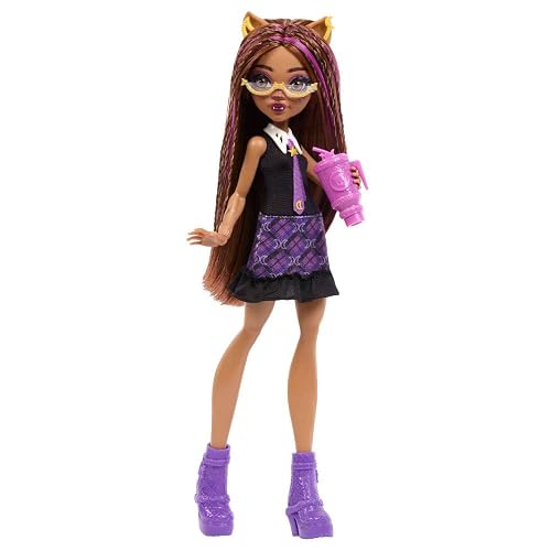 Monster High Muñeca Look Uniforme Monstruoso Clawdeen 4+