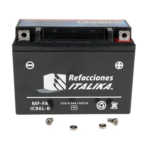 Batería Original Italika MF-FA ICB6L-B 12V 6.5Ah – 125Z, 125FL, FT125, AT110, DT125