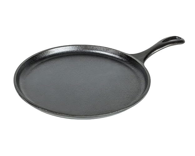 Lodge L9OG3ASHH41B Cast Iron Griddle and Hot Handle Holder, 10.5", Black/Red