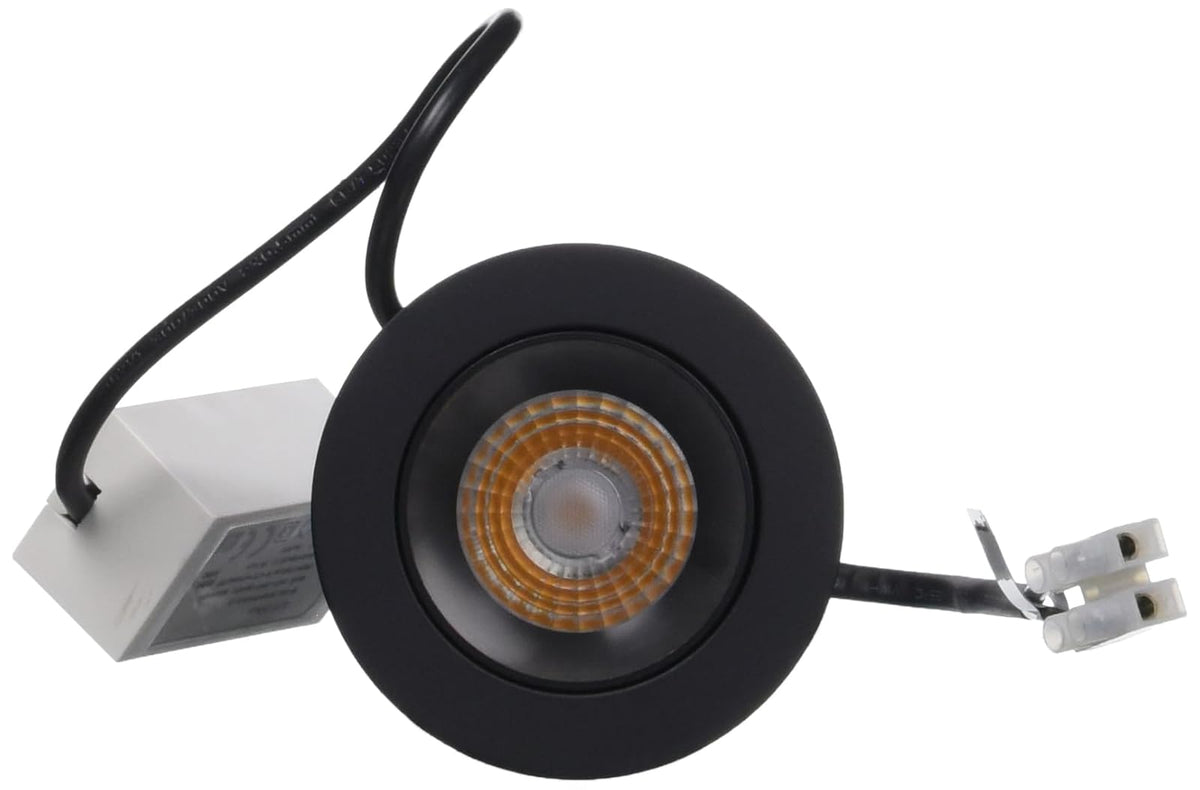 Tecnolite Lámpara Downlight LED Empotrable 7 W, IRC 90, Óptica Dark Light, Luz Suave Cálida, LED integrado