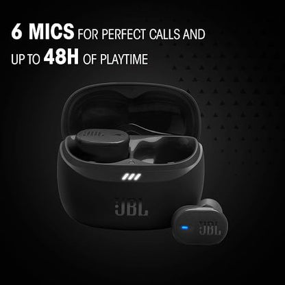 JBL Tune Buds 2 Audífonos Inalámbricos ANC Bluetooth, Drivers 10mm, Reproducción 48 Horas, Resistentes al Agua y al Polvo IP54 - Negro
