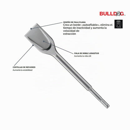 Bosch HS1922 4-1/2" x 17" Clay Spade SDS-Max shank | Acero uniforme de una sola pieza, para cavar, jardinería y paisajismo con martillos giratorios SDS-max