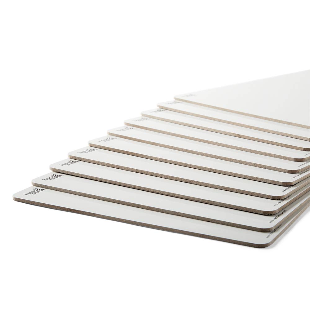 hand2mind 2345 Pizarras blancas de escritura y borrado, Pizarra blanca pequeña para estudiantes, Pizarras de borrado en seco, Pizarra blanca portátil, Material para el aula (Pack de 10)