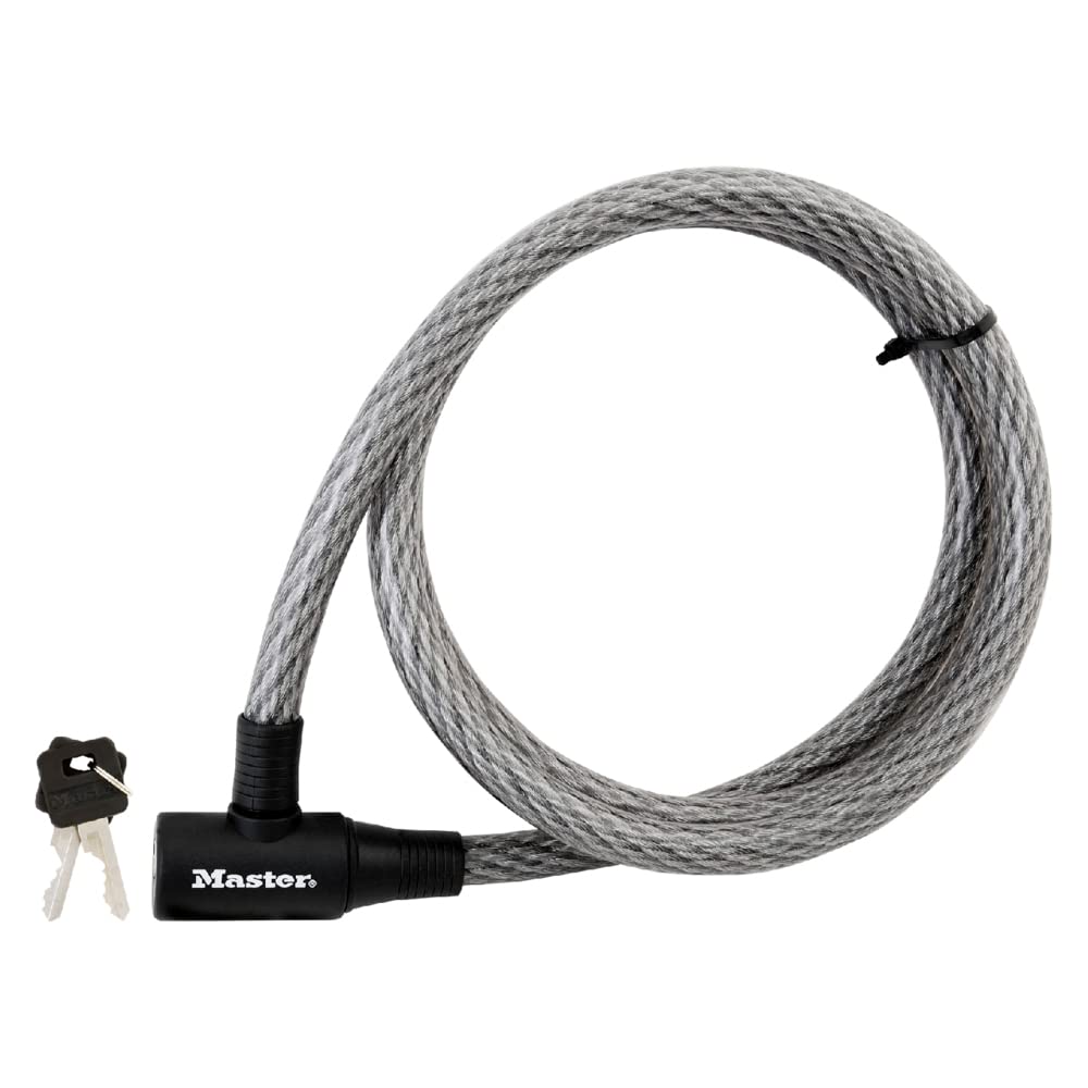 Master Lock 8155D - Candado para bicicleta, 1,8 m de largo,