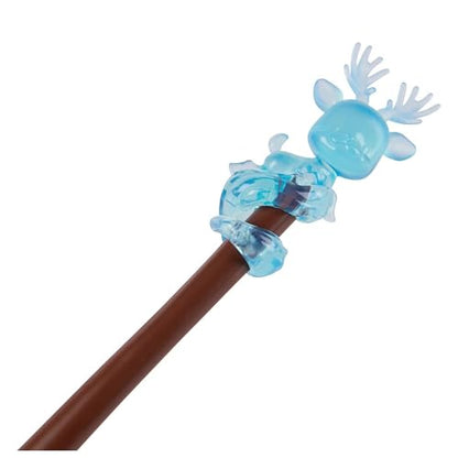Wizarding World, Harry Potter, Varita mágica Que se Ilumina Lumos Wand de 27,9 cm con Figura de Patrono Ciervo, Juguetes para niños a Partir de 6 años