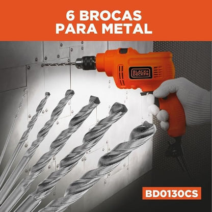 BLACK+DECKER Juego de Brocas y Puntas, 16 Piezas, BD0130CS