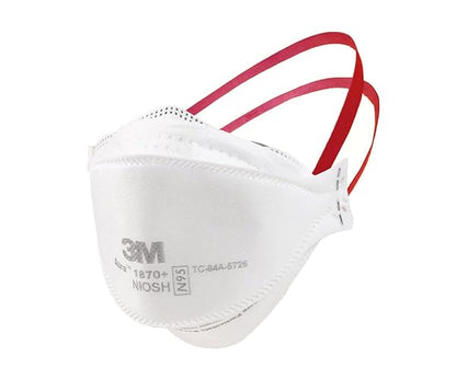 3M Aura 1870+ Mascarilla Paquete de 20 | Certificado NIOSH, desechable, resistente a fluidos, plegado plano