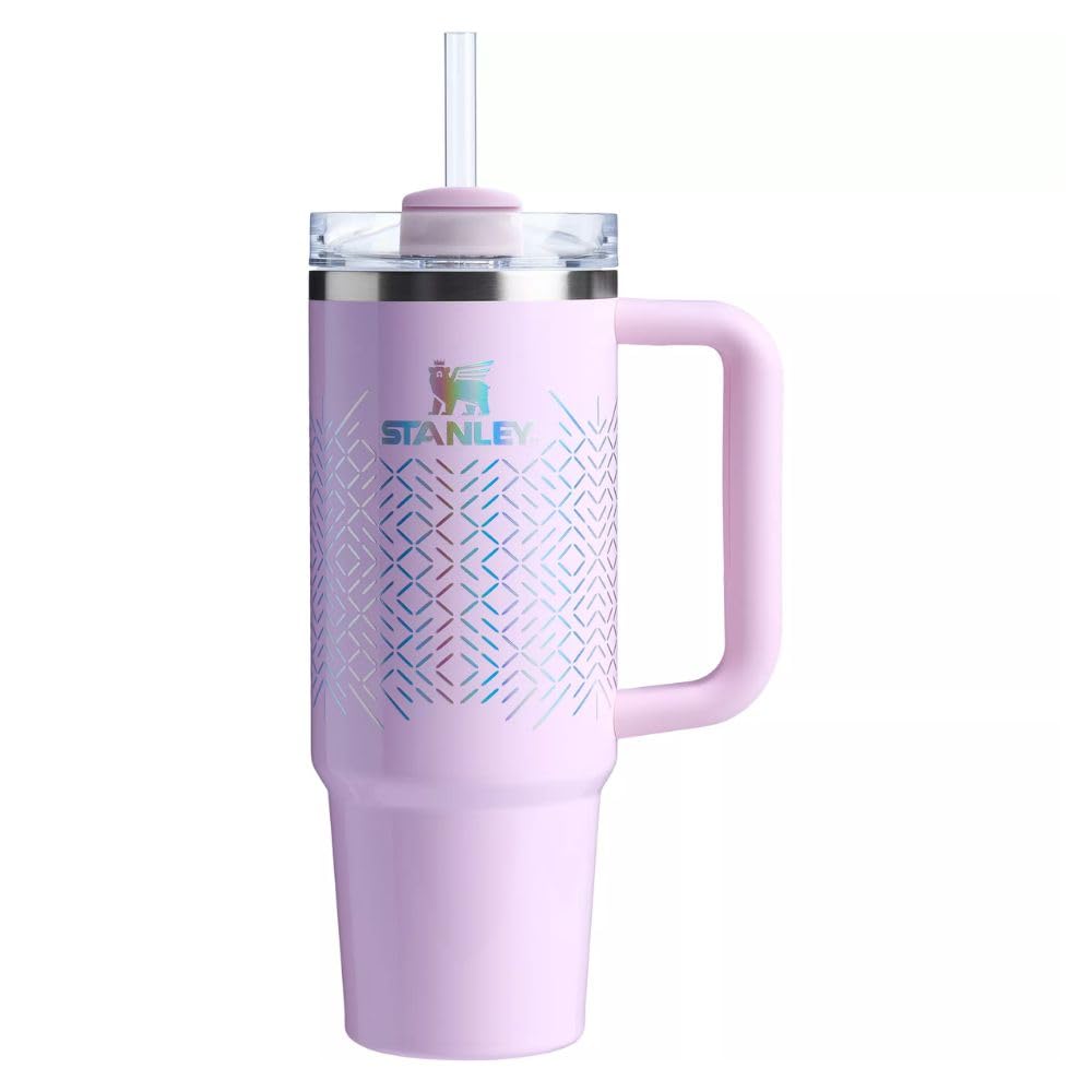 Stanley Quencher FlowState 887 ml Termo con Popote, Acero Inoxidable - Pink Icicle Gloss