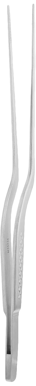 Mercer Culinary 18-8 Pinzas de precisión de acero inoxidable, punta fina curvada, 6-1/8 pulgadas, Offset, Stainless, 16.51 cm, 1