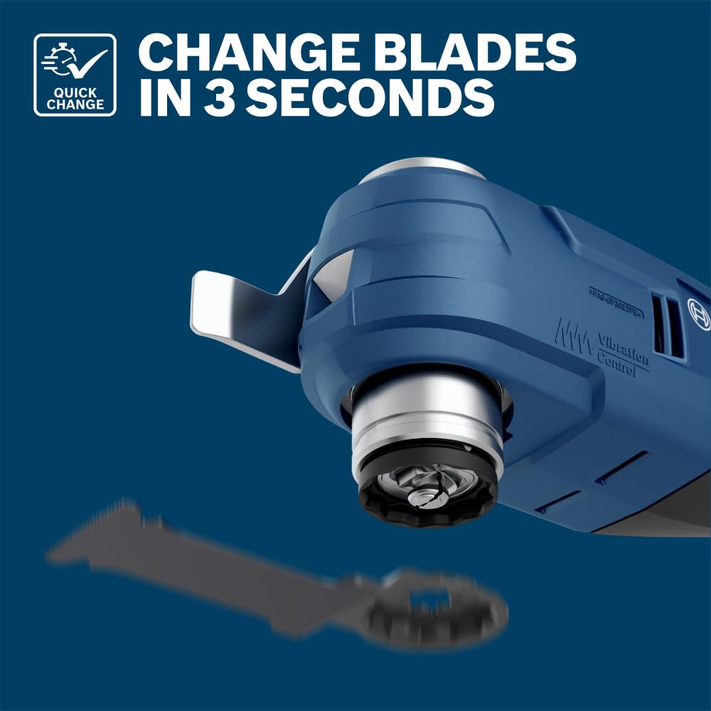 BOSCH OSL218F 1 pieza 2-1/8 pulgadas Starlock - Hoja multiherramienta oscilante 2 en 1 Dual-Tec multipropósito bimetálica para aplicaciones en madera con clavos, paneles de yeso, PVC