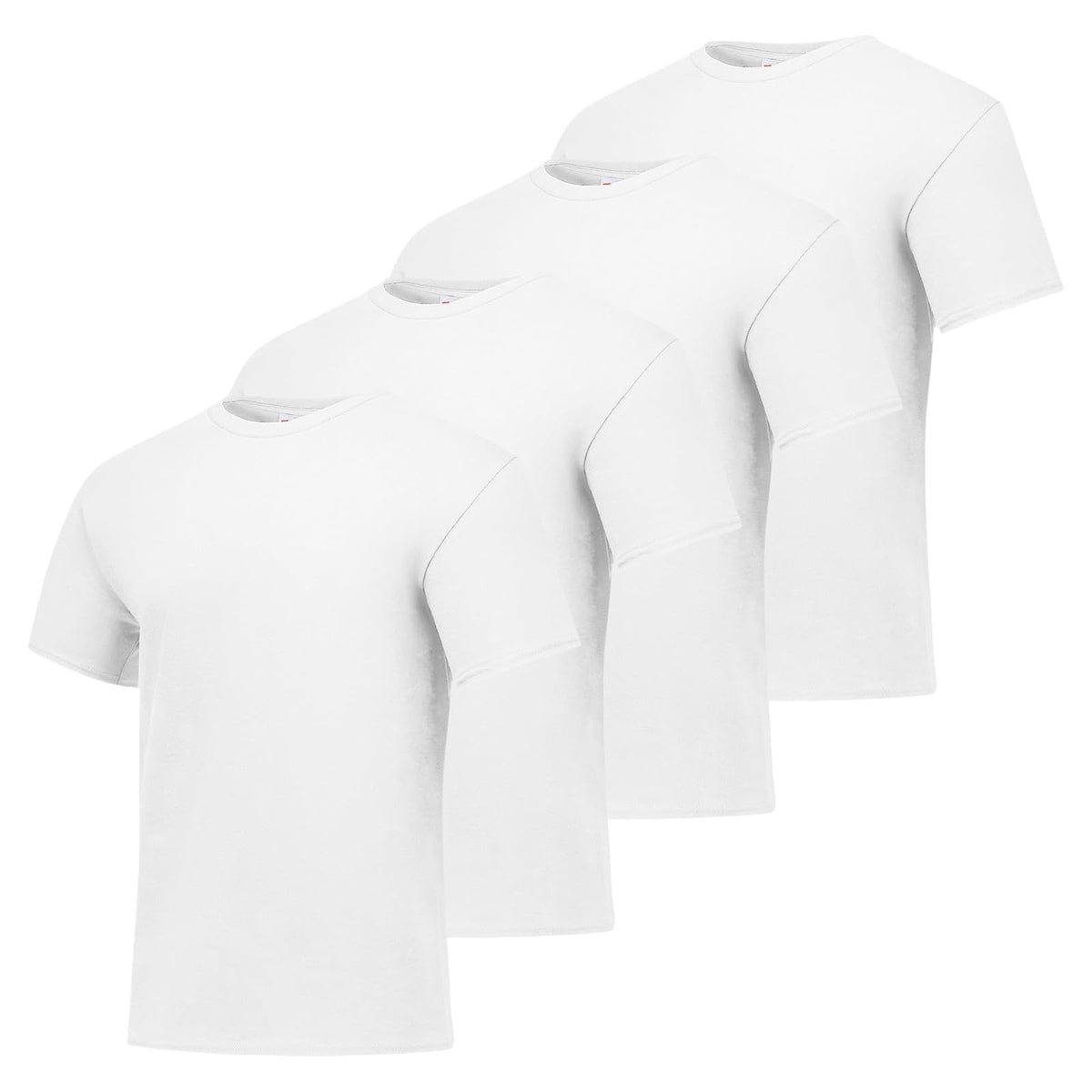 Hanes ComfortSoft Playera de Manga Corta para Hombre, Paquete de 4 - Blanco - 4 paquetes - XXL
