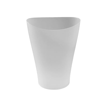 Rubbermaid Spaworks – Cesto Curvo de Perfil Delgado para Espacios Reducidos, Bote sin Tapa para Baño, Recámara y Oficina en Casa, Capacidad de hasta 9 L, Transparente FG290200CLR