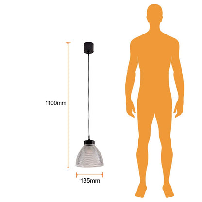 Tecnolite Lámpara Colgante LED de Cristal Redondo 5CTLLED102MV30CT, 5 W, 1.10 m, Luz Cálida Brillante, Transparente