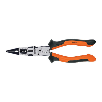 Truper expert PMU-8PX, Pinza multiuso 8" punta larga mango comfort grip