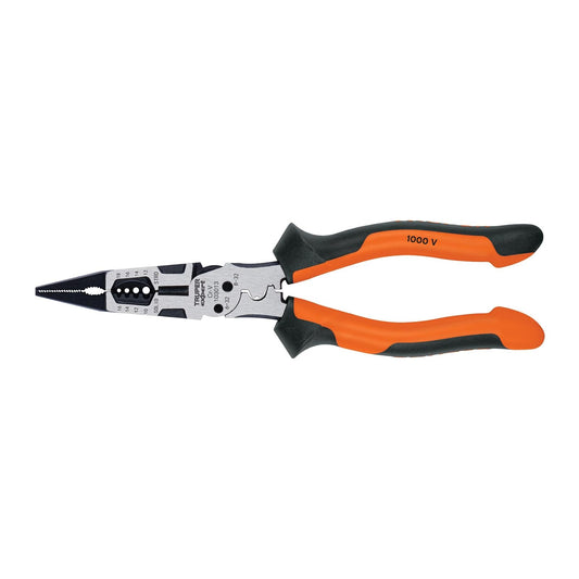 Truper expert PMU-8PX, Pinza multiuso 8" punta larga mango comfort grip