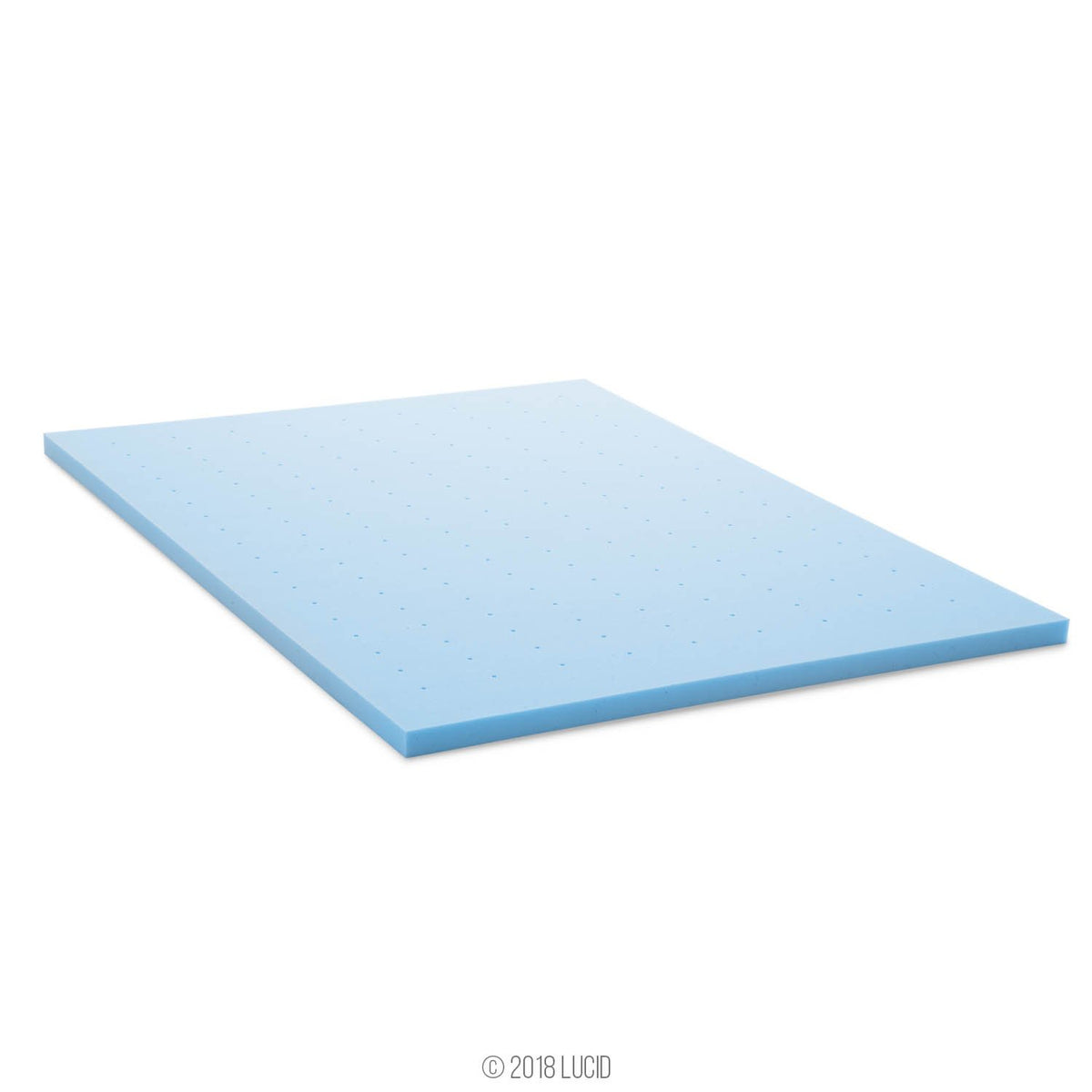Lucid - Colchoneta de Memory Foam con Gel Refrescante - Sobrecolchón Ventilado de 5 cm - Topper Suave y Acolchado para Colchón - Alivia Puntos de Presión - King