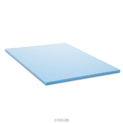 Lucid - Colchoneta de Memory Foam con Gel Refrescante - Sobrecolchón Ventilado de 5 cm - Topper Suave y Acolchado para Colchón - Alivia Puntos de Presión - King