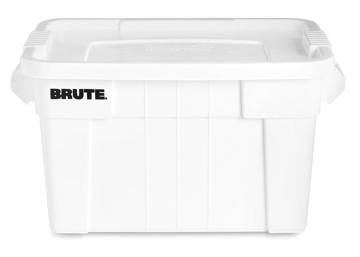 Rubbermaid Commercial Products – Caja BRUTE® con Tapa, Contenedor de Almacenamiento Hermético Apto para Alimentos con Certificación NSF, Capacidad de 75 L (20 Galones), Blanco FG9S3100WHT