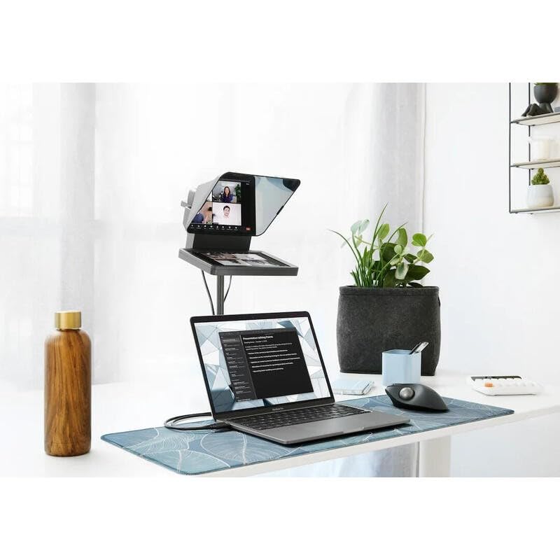 Elgato Prompter - Teleprompter con Pantalla integrada para Youtube, Twitch, Zoom, MS Teams y más, Compatible con DSLR/Webcam/Smartphone, Pantalla de Monitor de Arrastrar y soltar, Funciona con Mac/PC