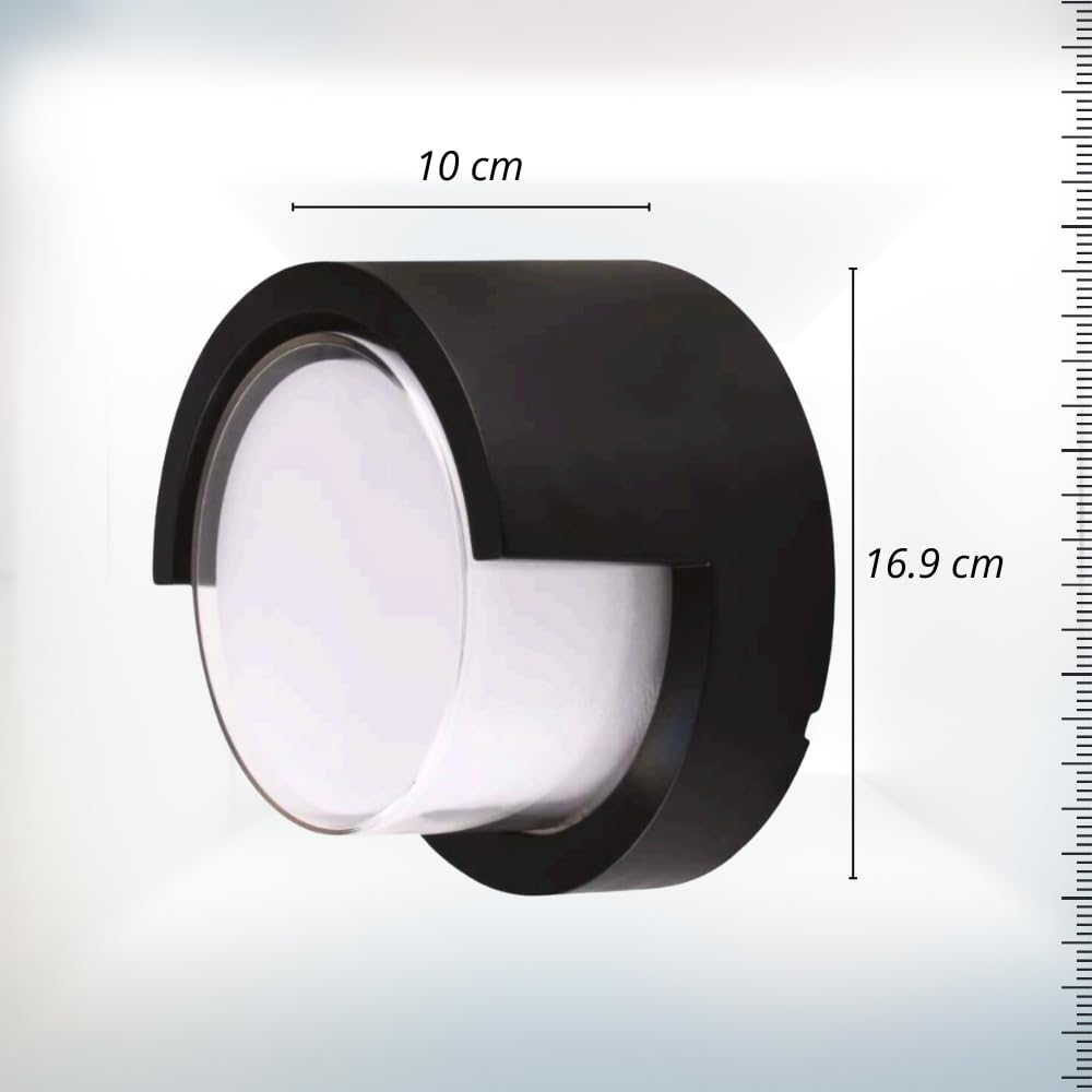 Luminaria LED Artlite Pared Circulo de Luz Blanco Frío 6500k, Potencia de 12w, 990 Lúmenes, Material Policarbonato de Alta Resistencia para su uso en Exterior