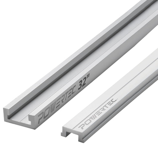 POWERTEC 32 pulgadas con barra en T para sierra de mesa, mesa de enrutador, sierra de banda, funciona con ranura en T de inglete de 3/4 pulgadas x 3/8 pulgadas, medidor de inglete, accesorios de pista