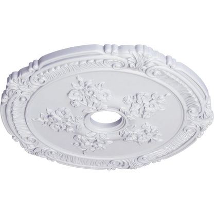 ekena millwork OD Ática con rosas de 26 pulgadas techo medallón, Entero, Gris