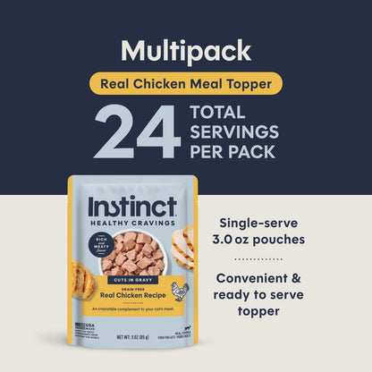 Instinct Healthy Cravings para Gato, Receta de Pollo 24 pack