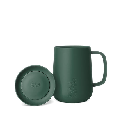 Simple Modern Taza de Viaje Voyager con Asa, Acero Inoxidable, 355ml - 355ml - Bosque