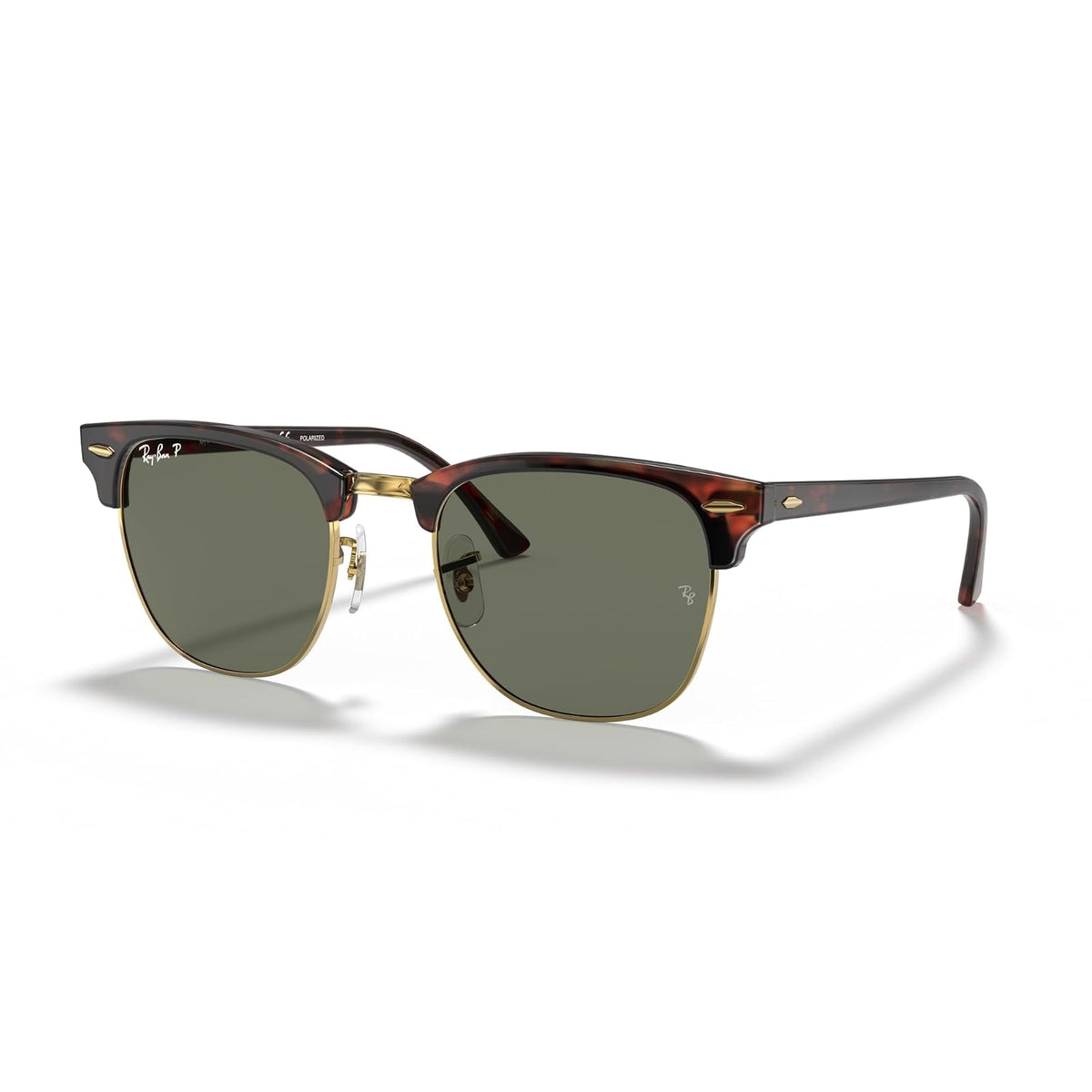 Ray-Ban Lentes oscuros rectangulares clásicas unisex, Sunglasses, Azul Rojo degradado espejado, 100% UV Protection - 50.8 mm - Habana