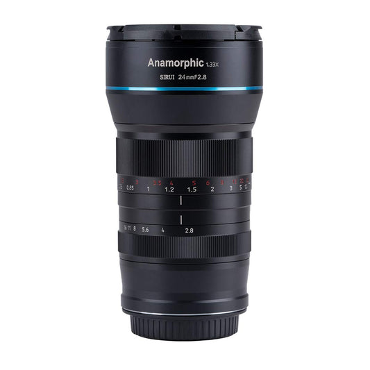 SIRUI Lente Anamórfica de 24 mm F2.8 1.33X APS-C Lente de cámara para Montaje MTT, Azul Flare