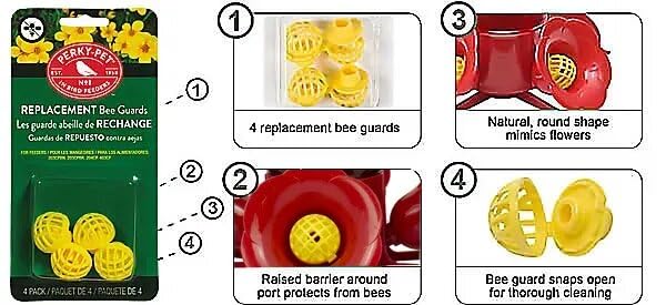 Perky-Pet 205Y Replacement Yellow Bee Guards