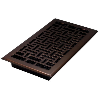 Decor Grates AJH612-RB - Registro oriental para piso, 6 pulgadas por 12 pulgadas, bronce frotado