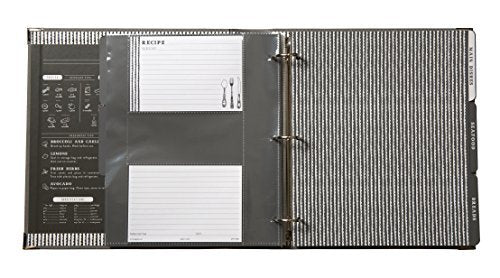 C.R.Gibson - Carpeta de recetas (piel sintética), Gris/multicolor, 1