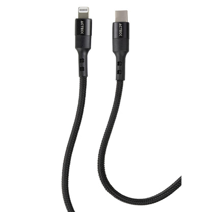 Cable USB C a Lightning Linx Plus CL420 / Carga Ultra Rápida + Hasta 27W 1Mt Nylon Trenzado + Macho a Macho Negro Advanced Series