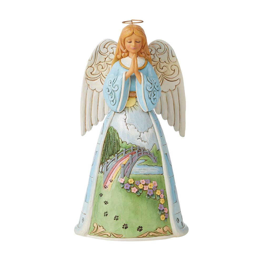 Enesco Jim Shore Heartwood Creek - Figura de ángel de Duelo para Mascotas, 9.75 Pulgadas, Multicolor
