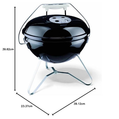 Weber 40020 Smokey Joe Premium 14-Inch Portable Grill | Portátil 14 pulgadas, carbón, capacidad 5 hamburguesas, esmaltado porcelana