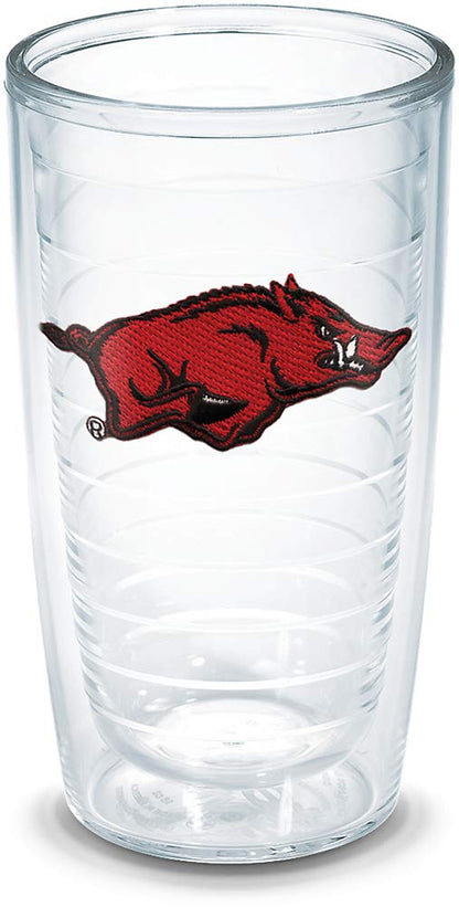 Tervis Vaso NCAA Transparente 16 oz Diseño de Universidad - Arkansas Univ - 16-Oz - Transparente
