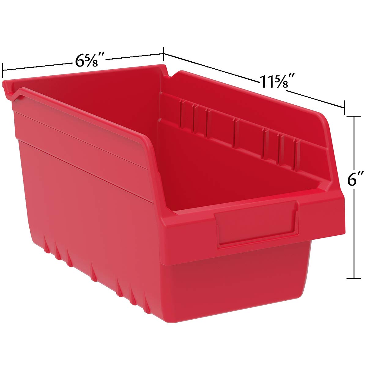 Akro-Mils 30090 ShelfMax Plastic Nesting Shelf Bin Box, 12-Inch Length x 6-Inch Width x 6-Inch Height, Case of 10, Blue