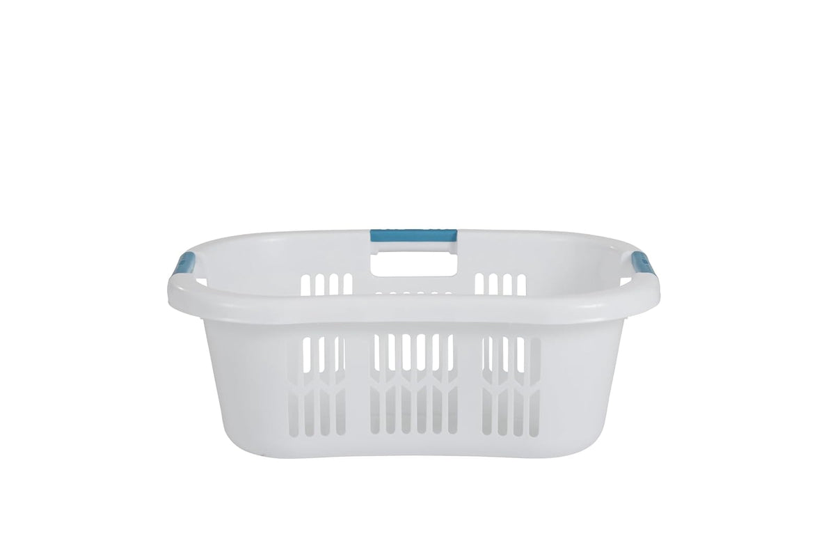 Rubbermaid Commercial Products – Cesto para Ropa Sucia y Organizador de Lavandería, Canasta de Plástico para el Hogar, de 52 L, Blanco FG299787WHT