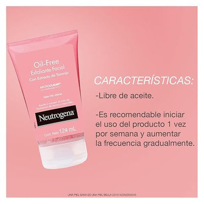Neutrogena Exfoliante Facial Oil free Toronja Ácido Salicílico 124 ml