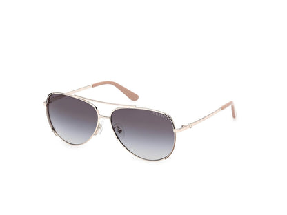 Guess Lentes de Sol GU00193 para Mujer, Armazón Metálico y Micas Humo Degradado con Protección UV Nivel 3 - 58 - dorado