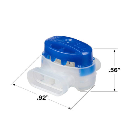 3M - Scotchlok Electrical IDC 314-BOX, en espiral, autodespegable, resistente a la humedad e ignífugo, azul, 22-14 AWG, 50 por bolsa