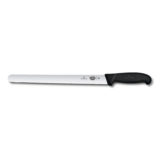 Victorinox Fibrox Pro Cuchillo para Cortar de 12 Pulgadas con Borde Recto y Mango Negro