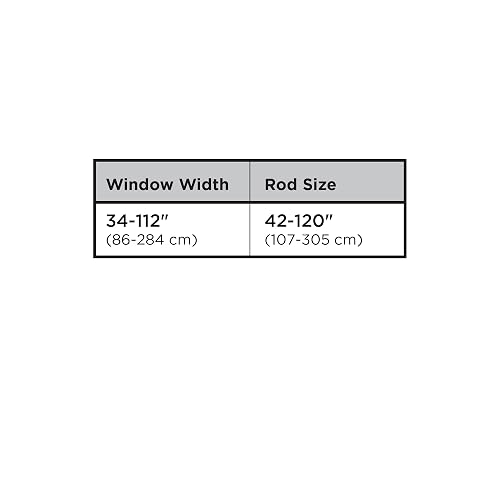 Umbra Midnight Cortinero Doble Ajustable para Cortinas Blackout y Oscurecer Habitación, 107-305 cm, Incluye Accesorios de Instalación, Negro