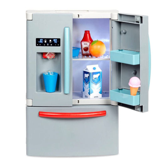 Little Tikes - Refrigerador First Frigorífico con dispensador de Hielo, Aparato de Juego para niños, Juego de Cocina con Accesorios de Juego de Cocina, Juguete único Multicolor