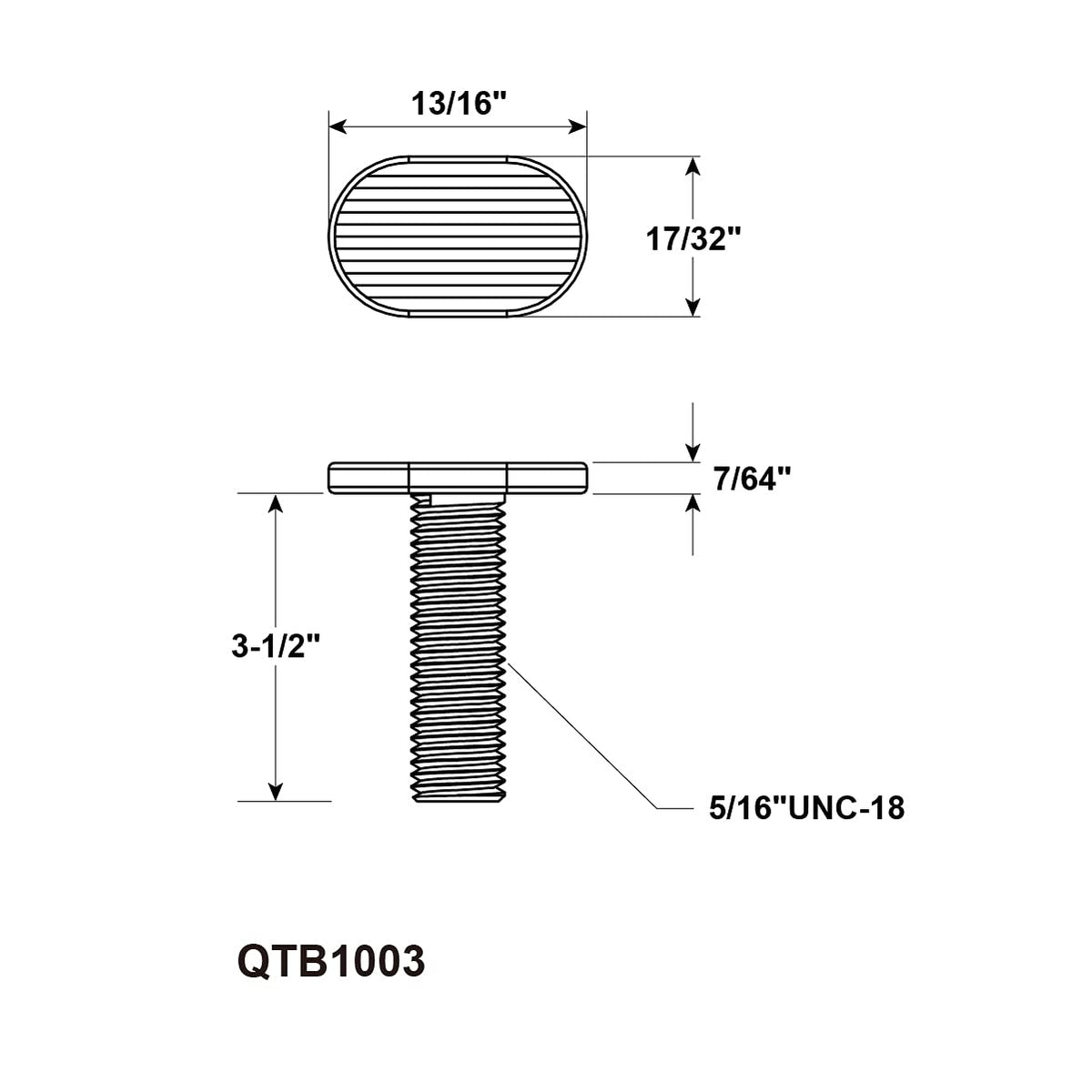 POWERTEC 71168V Abrazadera de Sujeción en T 5-1/2" x 1-1/8" 2 Unidades