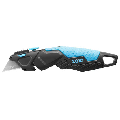 Zoid Cuchillo de Utilidad Ajustable 3 en 1 | Contorneado, agarre TraX-Grip, hoja extensible, mosquetón, 5 cuchillas incluidas
