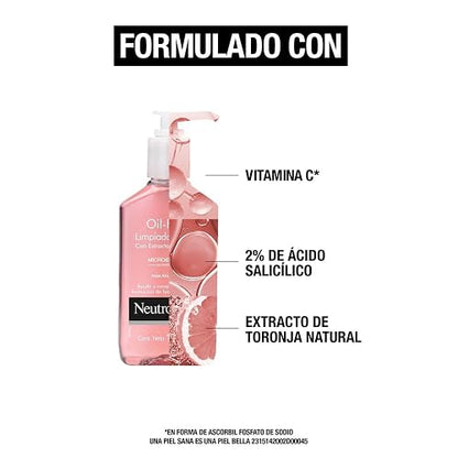 Neutrogena Oil free Gel Limpiador Facial Toronja Ácido Salicílico 177 ml