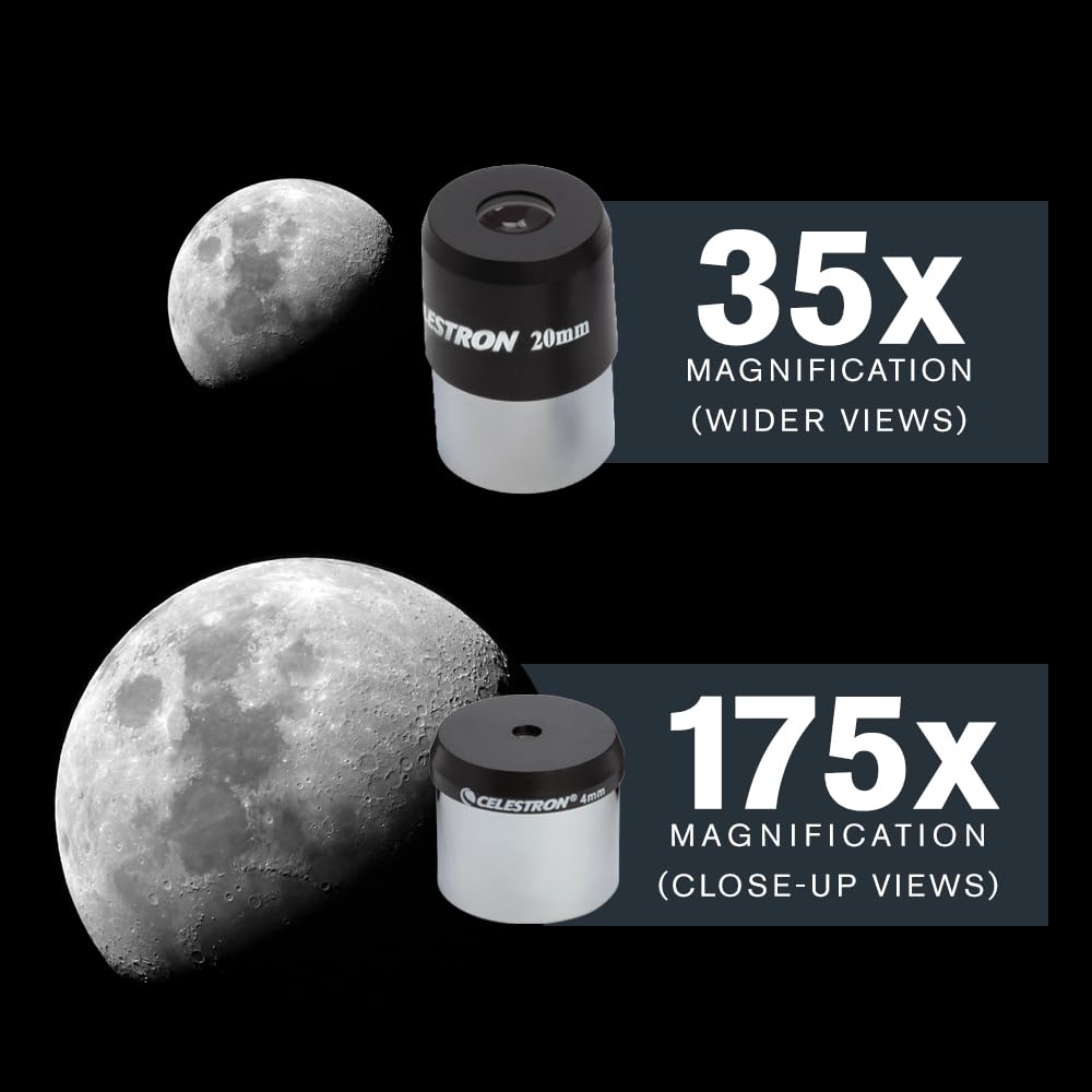 Celestron - PowerSeeker 70EQ Telescope - Manual German Equatorial Telescope for Beginners - Compact and Portable - Bonus Astronomy Software Package - 70mm Aperture