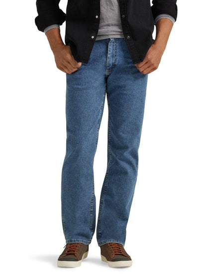 Wrangler Authentics Pantalón de Mezclilla Clásico 5 Bolsillos para Hombre - 30W x 32L - Azul Claro